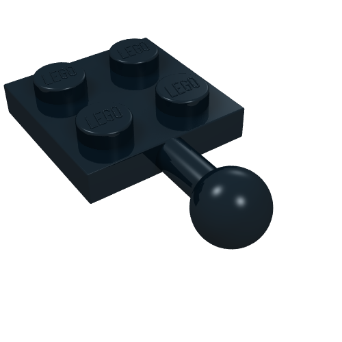 Lego Plate Special 2 x 2 with Towball / Black