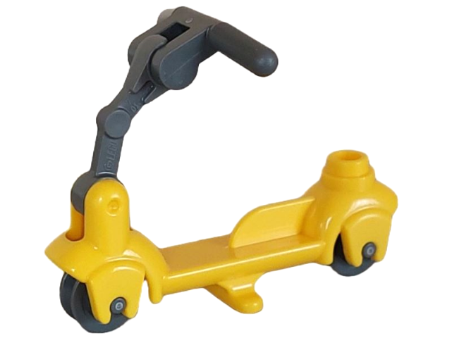 Lego Kick Scooter with Dark Bluish Gray Wheels, Dark Bluish Gray Steering Link, and Dark Bluish Gray Handlebars (36273 / 3464 / 30377 / 30031)