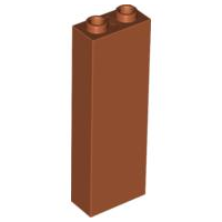 Lego Brick 1 x 2 x 5 / Dark Orange