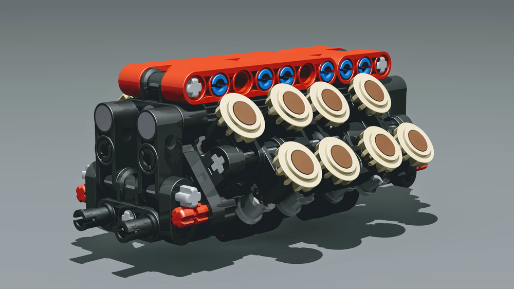 Lego 1:8 scale W16-engine