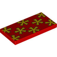 Lego Tile 2 x 4 with Hawaiian Shirt Print