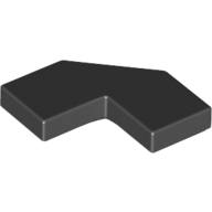 Lego Tile Special 2 x 2 Corner with Cut Corner - Facet / Black