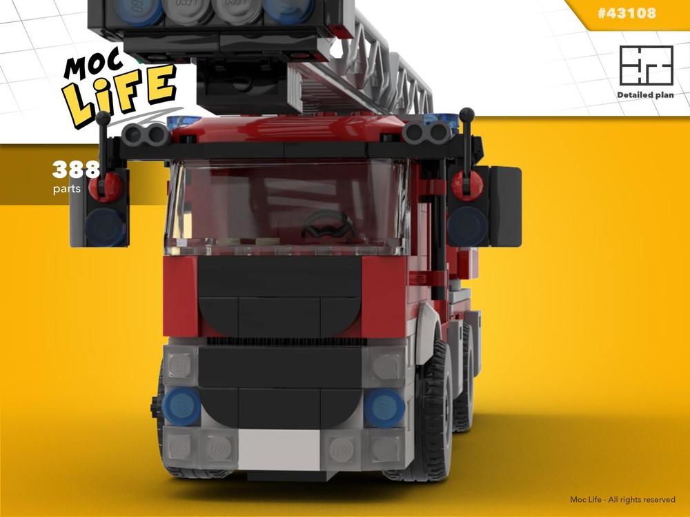 Lego Man Switzerland ladder fire engine