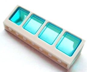 Lego Window 2 x 8 x 2 Boat with Trans-Light Blue Glass (89648 / 89649)