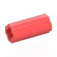 Lego Technic Axle Connector Smooth [with x Hole + Orientation] / Coral