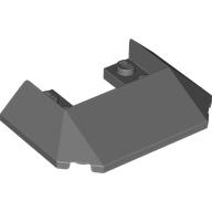 Lego Brick Wedged, Sloped 45° 6 x 4 Double / 33°, 9 Bottom Tubes [Train Roof] / Dark Bluish Gray