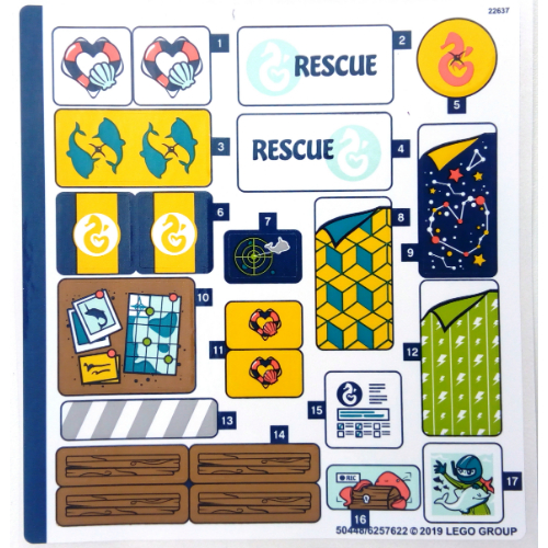 Lego Sticker Sheet for Set 41381-1 / [No Color/Any Color]