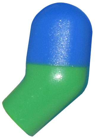 Lego Arm, Left with Molded Blue Short Sleeve  Pattern