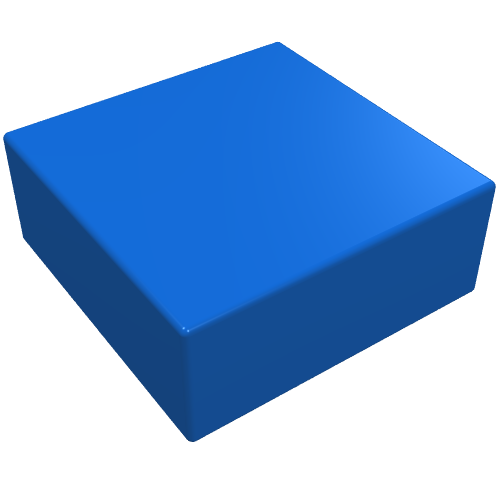Lego Tile 1 x 1 without Groove / Blue