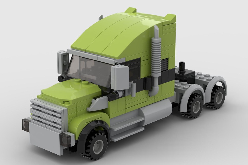 Lego Lime and black american truck with high roof