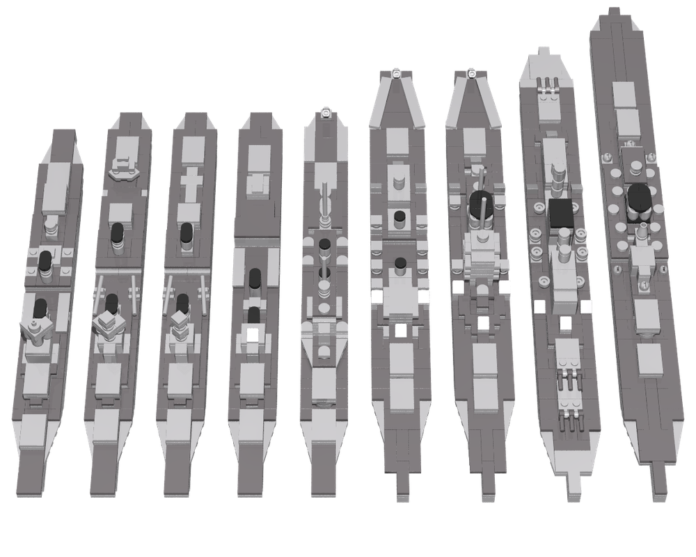 Lego 1:560 scale USN Heavy Cruisers