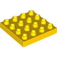 Lego Duplo Plate 4 x 4 / Yellow