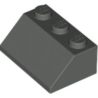 Lego Brick Sloped 45° 2 x 3 / Dark Gray