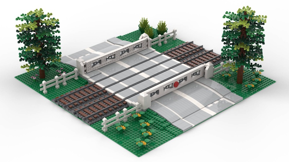 Lego Passages à niveau avec barrières -- Level crossings with barriers MOC