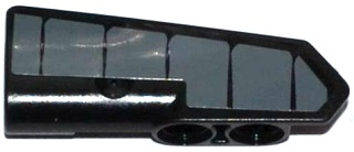 Lego Technic, Panel Fairing #22 Very Small Smooth, Side A with Quad Saddle Pattern (Sticker) - Set 42034 / Black