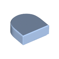 Lego Tile Round 1 x 1 Half Circle / Bright Light Blue