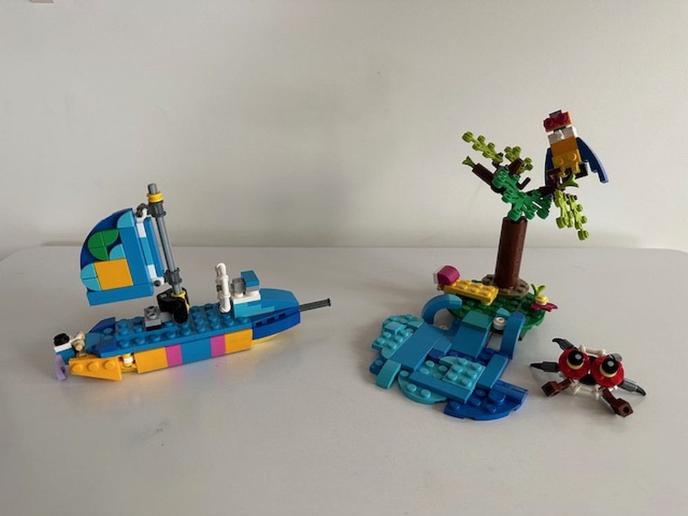 Lego Sailboat and Tropical Island