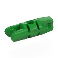 Lego Hinge Cylinder 1 x 3 Locking with 1 Finger and 2 Fingers On Ends, with Hole, 7 Teeth / Bright Green