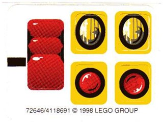 Lego Sticker Sheet for Set 8203-1