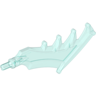 Lego Large Figure Weapon Axe, Sword with Jagged Blade / Trans-Light Blue
