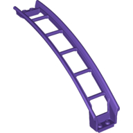 Lego Vehicle Track, Roller Coaster Ramp Large Upper Part, 6 Bricks Elevation / Dark Purple