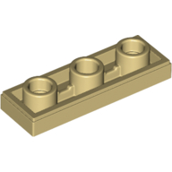 Lego Tile Special 1 x 3 Inverted with Center Hole / Tan