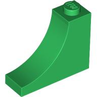 Lego Brick Arch 1 x 3 x 2 Inverted [Inside Bow] / Green