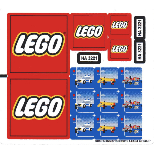 Lego Sticker Sheet for Set 3221-1 / [No Color/Any Color]