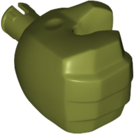 Lego Hand Hulk - Right / Olive Green