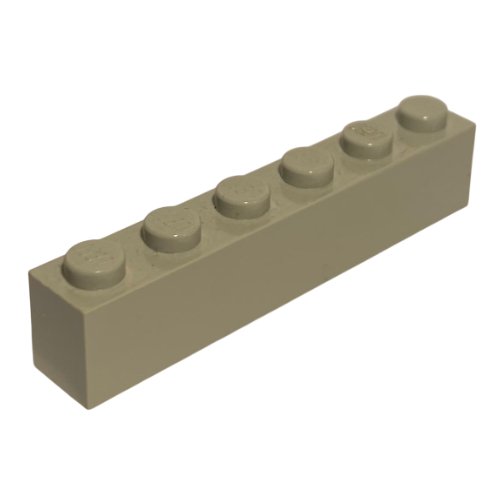 Lego Brick 1 x 6 with Bottom Tubes and 2 Lowered Cross Supports / Light Gray