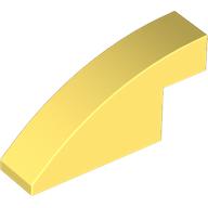 Lego Brick Curved 1 x 4 x 1 2/3 No Studs / Bright Light Yellow