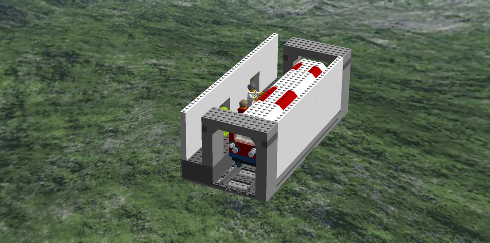 Lego London underground - Train in station