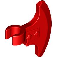 Lego Weapon Axe Head, Clip-on (Viking) [Thick Clip] / Red