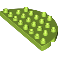 Lego Duplo Plate Round 4 x 8 Semi-Circle / Lime