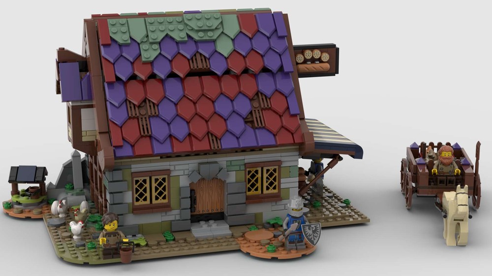 Lego Medieval Bakery based on 21325 Medieval Blacksmith