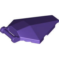 Lego Windscreen 6 x 4 x 1 Hexagonal with Handle / Dark Purple