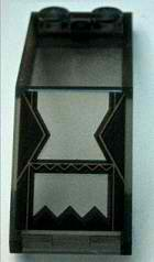 Lego Windscreen 5 x 2 x 1 2/3 with Transparent Cutouts with Jagged Bottom Edge Pattern (Sticker) - Set 7888