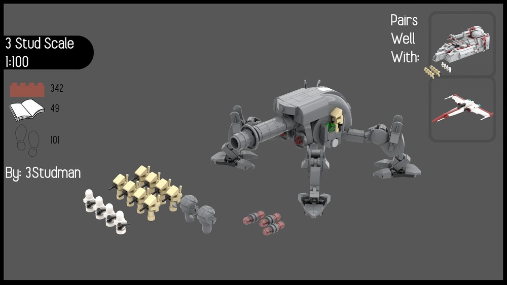 Lego 3 Stud Scale Proton Cannon