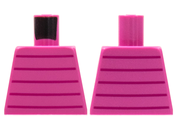 Lego Torso 5 Magenta Lines Pattern