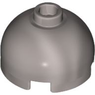 Lego Brick Round 2 x 2 Dome Top, Hollow Stud / Flat Silver