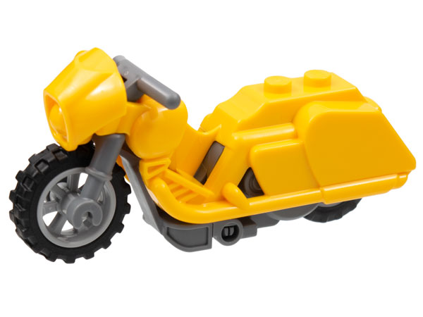 Lego Stuntz Flywheel Motorcycle Touring Bike with Dark Bluish Gray Frame, Light Bluish Gray Wheels, and Dark Bluish Gray Handlebars