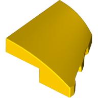 Lego Brick Wedged, Curved 2 x 2 with Stud Notch Left / Yellow