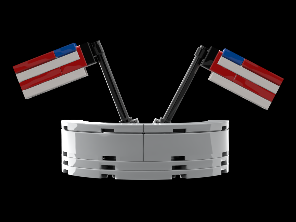 Lego US flag desk display