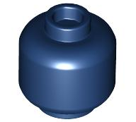 Lego Minifigure, Head (Plain) / Dark Blue