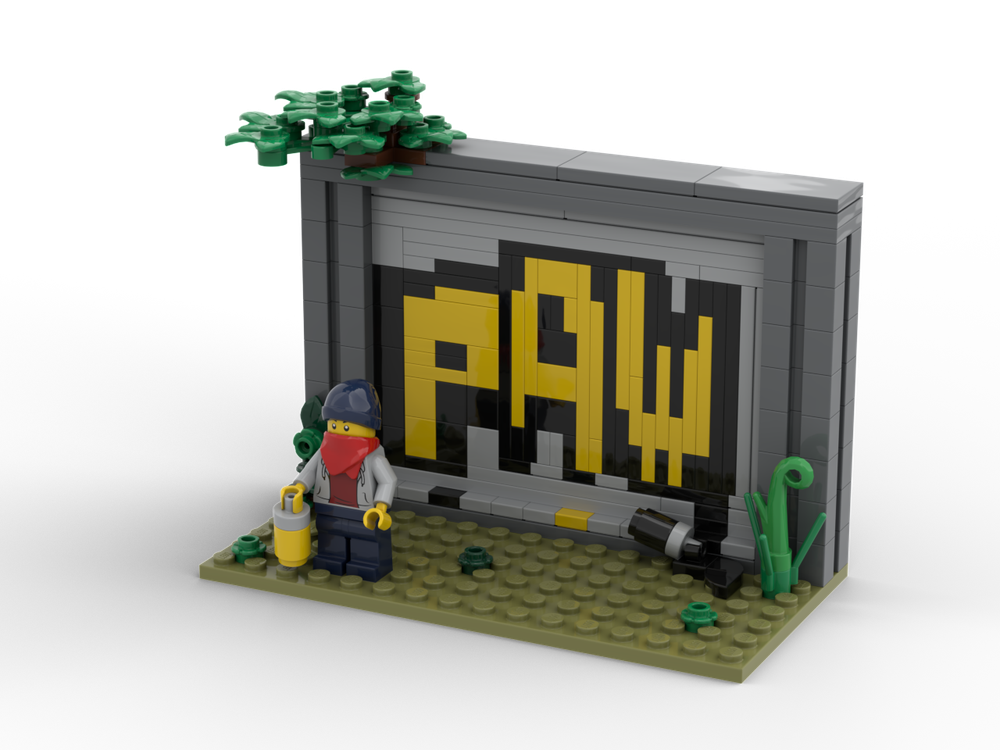 Lego Graffiti Artist PAW