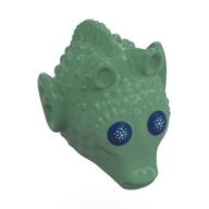 Lego Minifig Head Special, Rodian with Dark Blue Eyes Print (Greedo) / Sand Green