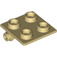 Lego Hinge Brick 2 x 2 Top Plate Thin / Tan