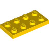 Lego Plate 2 x 4 / Yellow