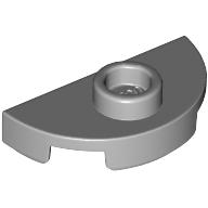 Lego Plate Round 1 x 2 Half Circle with Stud (Jumper) / Light Bluish Gray