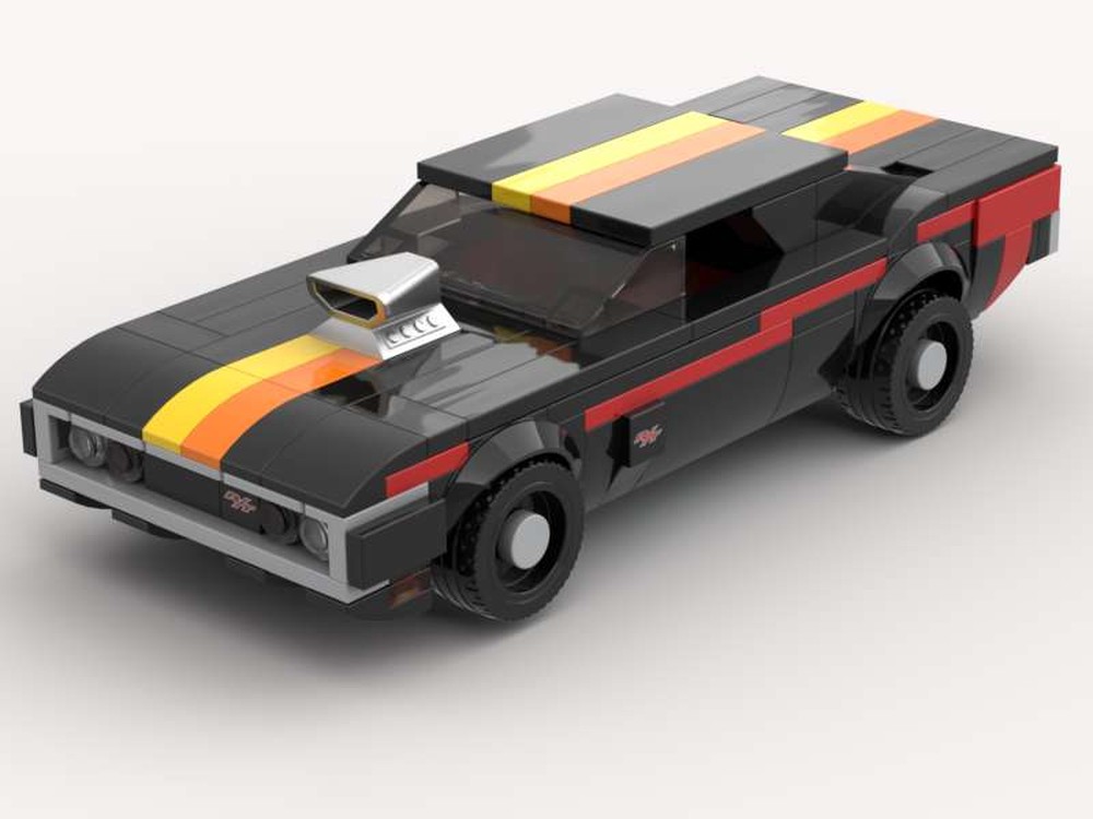 Lego 1960s-70s Muscle car Dodge Charger 8 wide